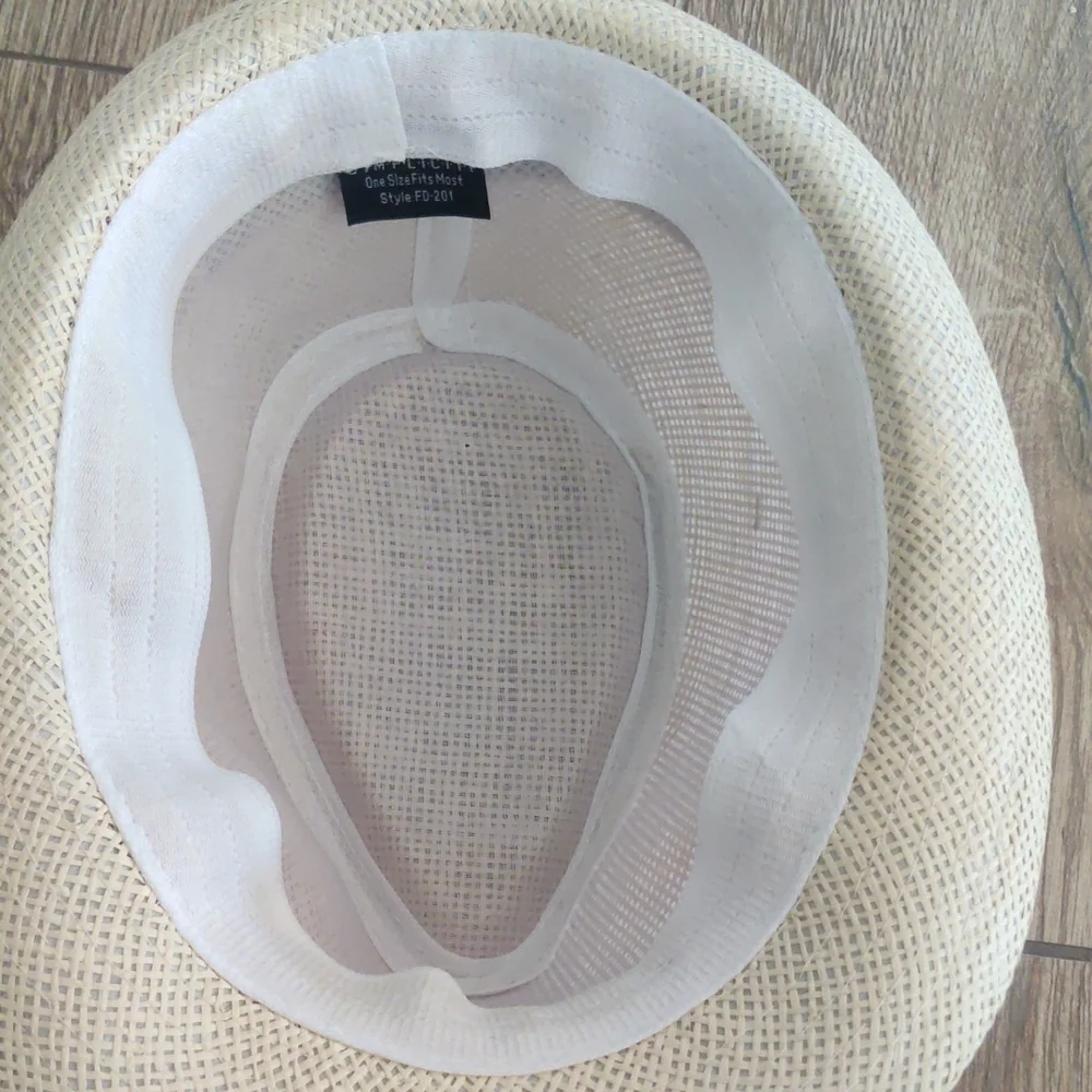 Italian Beer PeroninCream Fedora Hat with Navy Band